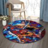 Musical Instrument Round Carpet Floor Rug Living Room Bedroom Decor Round Area Rug Carpet