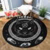 Mysterious Cat Round Carpet Floor Rug Living Room Bedroom Decor Round Area Rug Carpet