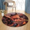 Mysterious Dragon Round Carpet Floor Rug Living Room Bedroom Decor Round Area Rug Carpet