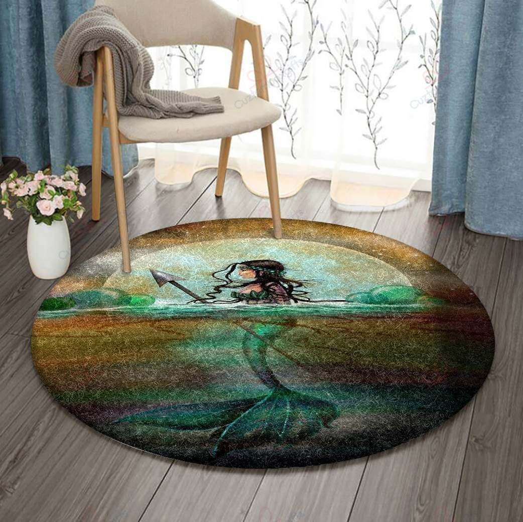 Mystic Sea Mermaid Fantasy Round Carpet Floor Rug Living Room Bedroom Decor Round Area Rug Carpet Mystic Sea Mermaid Fantasy Round Carpet Floor Rug Living Room Bedroom Decor Round Area Rug Carpet