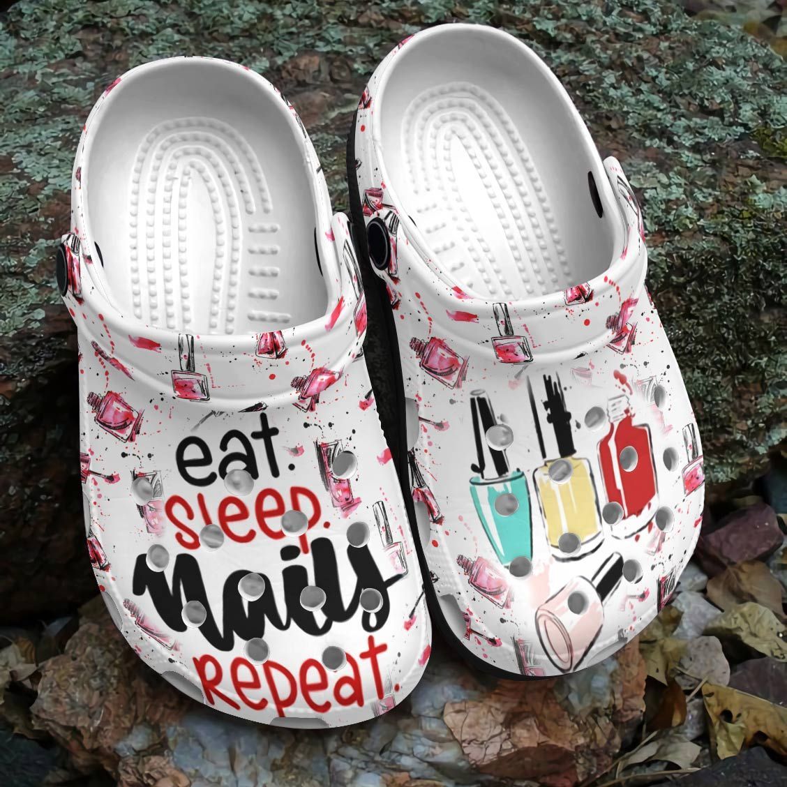 Nail Artist Personalized Clog Custom Crocs Comfortablefashion Style Comfortable For Women Men Kid Print 3D Eat Sleep Nails Repeat Nail Artist Personalized Clog Custom Crocs Comfortablefashion Style Comfortable For Women Men Kid Print 3D Eat Sleep Nails Repeat
