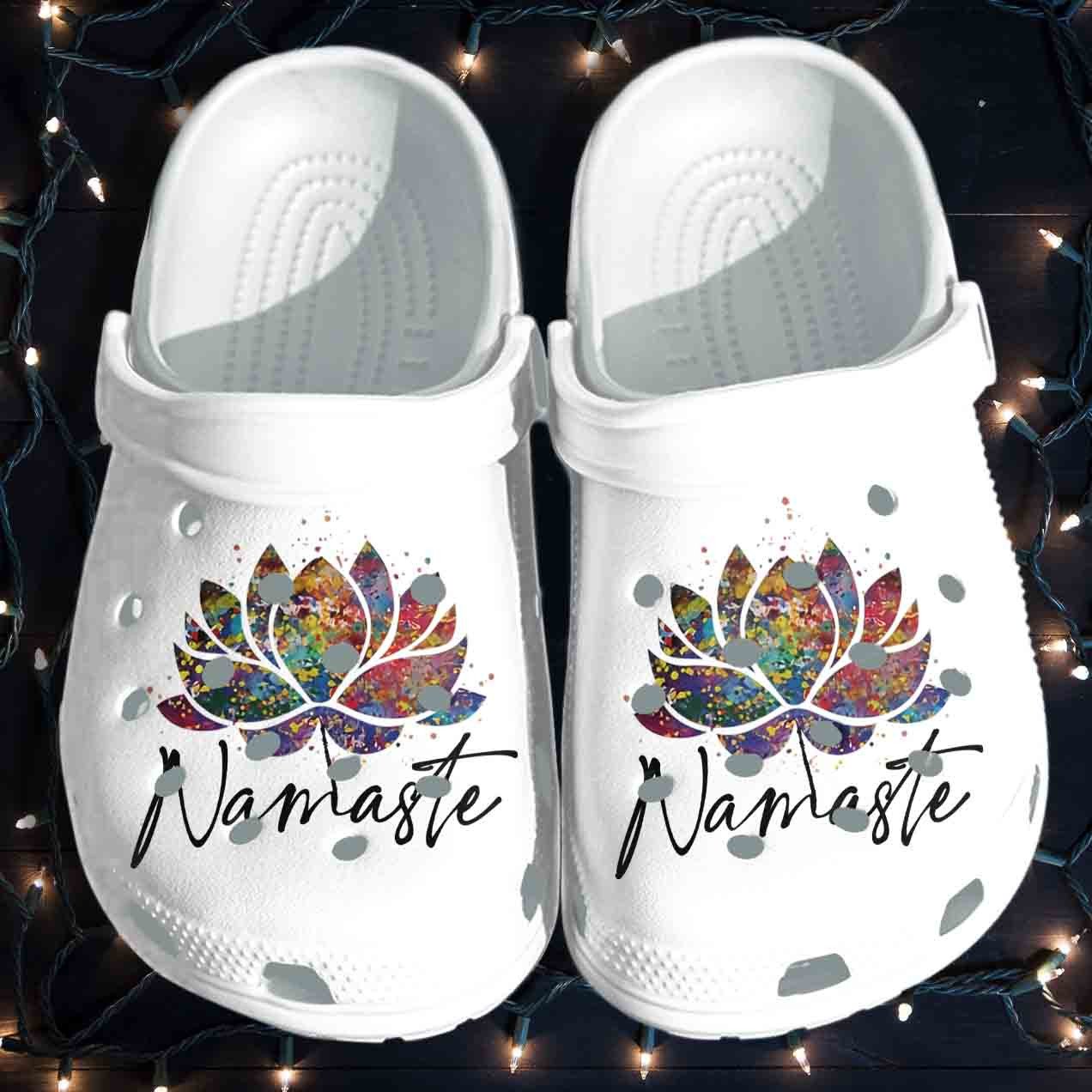 Namaste Lotus Yoga Crocs Clog Shoes – Love Light And Peace Crocs Clog Clog Birthday Gift For Women Girl Daughter Friend Namaste Lotus Yoga Crocs Clog Shoes – Love Light And Peace Crocs Clog Clog Birthday Gift For Women Girl Daughter Friend