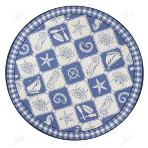 Narragansett Bay Round Carpet Floor Rug Living Room Bedroom Decor Round Area Rug Carpet