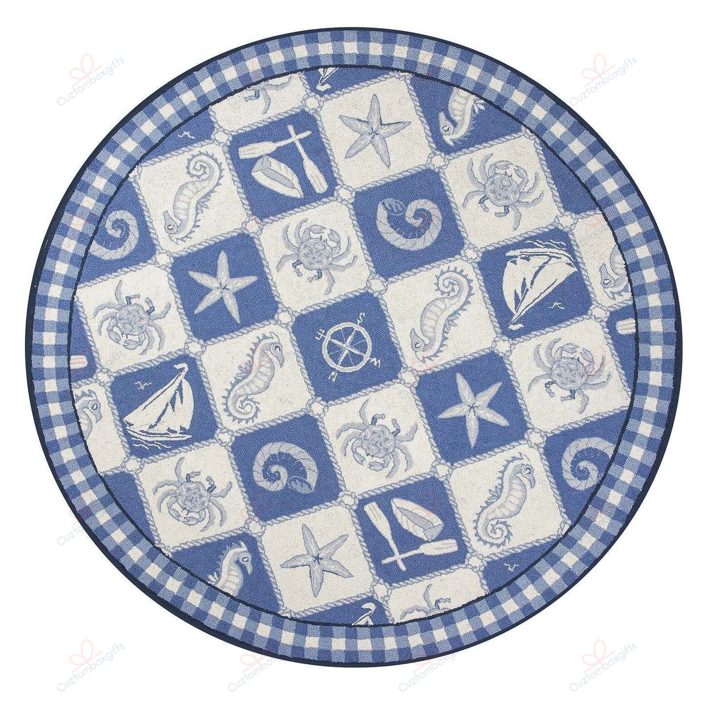 Narragansett Bay Round Carpet Floor Rug Living Room Bedroom Decor Round Area Rug Carpet Narragansett Bay Round Carpet Floor Rug Living Room Bedroom Decor Round Area Rug Carpet