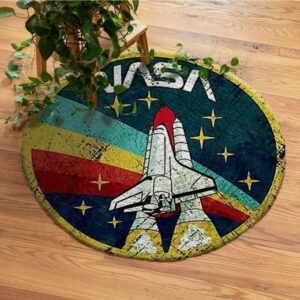 Nasa Painting Round Carpet Floor Rug Living Room Bedroom Decor Round Area Rug Carpet