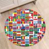 National Flags Of The World Round Carpet Floor Rug Living Room Bedroom Decor Round Area Rug Carpet