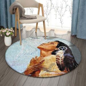 Native America Round Carpet Floor Rug Living Room Bedroom Decor Round Area Rug Carpet