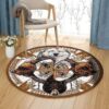 Native American Bear Round Carpet Floor Rug Living Room Bedroom Decor Round Area Rug Carpet