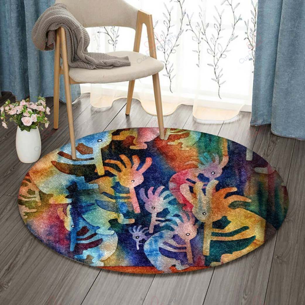 Native American Colorful Kokopelli Round Carpet Floor Rug Living Room Bedroom Decor Round Area Rug Carpet Native American Colorful Kokopelli Round Carpet Floor Rug Living Room Bedroom Decor Round Area Rug Carpet