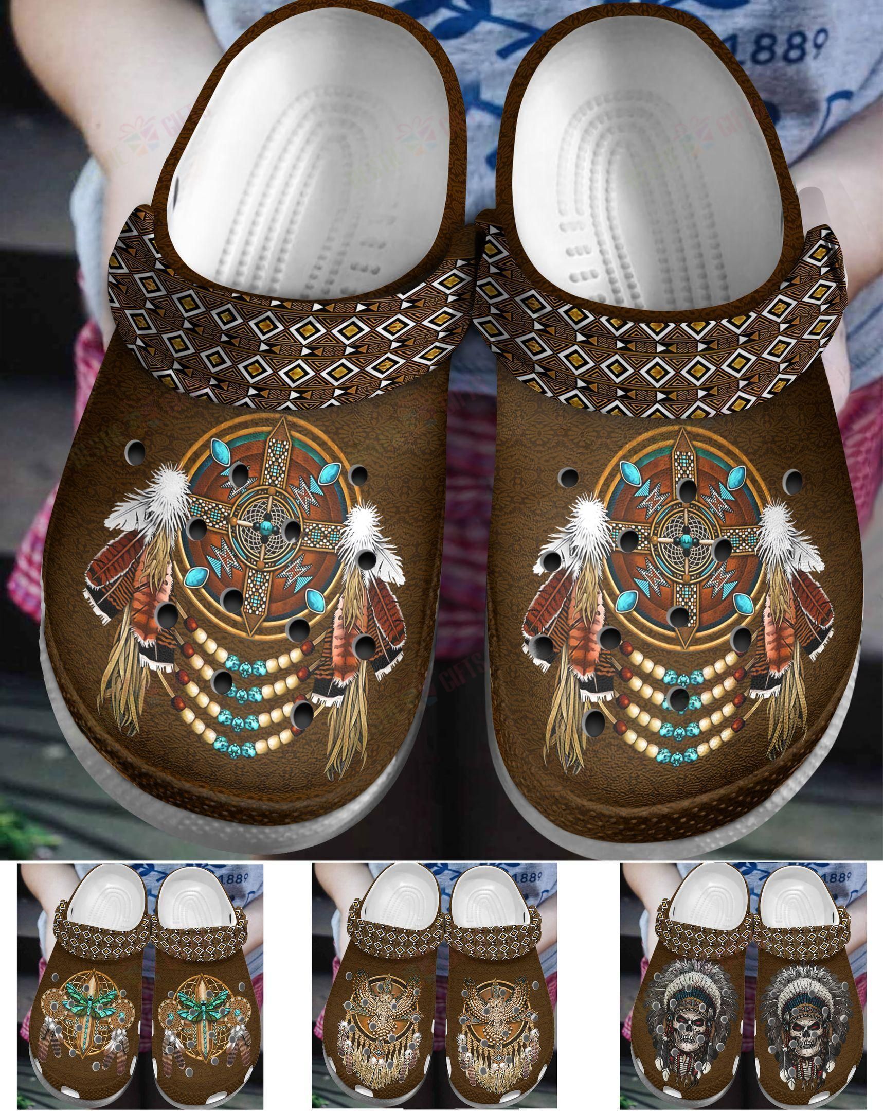 Native American Crocs Clog Classic Clog Native American 4 Versions Shoes Native American Crocs Clog Classic Clog Native American 4 Versions Shoes