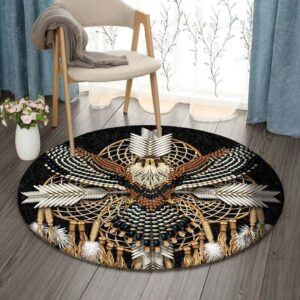Native American Dreamcatcher Eagle Round Carpet Floor Rug Living Room Bedroom Decor Round Area Rug Carpet