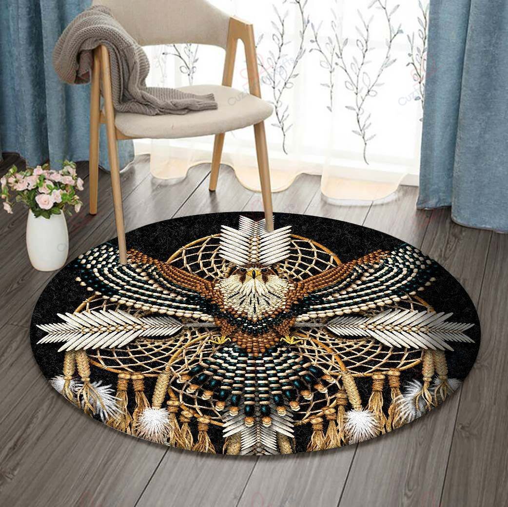 Native American Dreamcatcher Eagle Round Carpet Floor Rug Living Room Bedroom Decor Round Area Rug Carpet Native American Dreamcatcher Eagle Round Carpet Floor Rug Living Room Bedroom Decor Round Area Rug Carpet