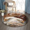 Native American Eagle Round Carpet Floor Rug Living Room Bedroom Decor Round Area Rug Carpet