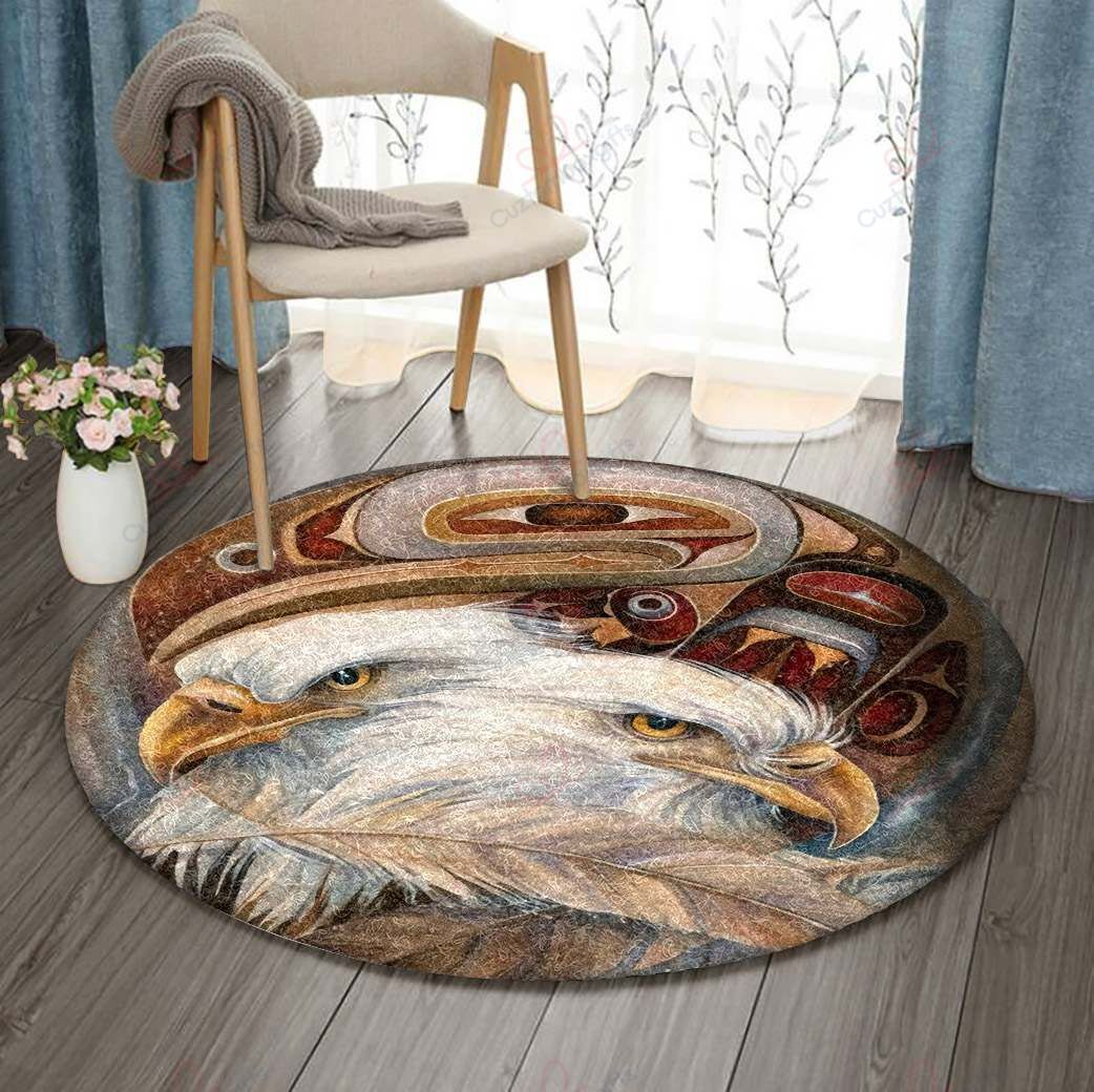 Native American Eagle Round Carpet Floor Rug Living Room Bedroom Decor Round Area Rug Carpet Native American Eagle Round Carpet Floor Rug Living Room Bedroom Decor Round Area Rug Carpet