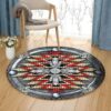 Native American Round Carpet Floor Rug Living Room Bedroom Decor Round Area Rug Carpet