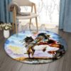 Native American Horse Round Carpet Floor Rug Living Room Bedroom Decor Round Area Rug Carpet