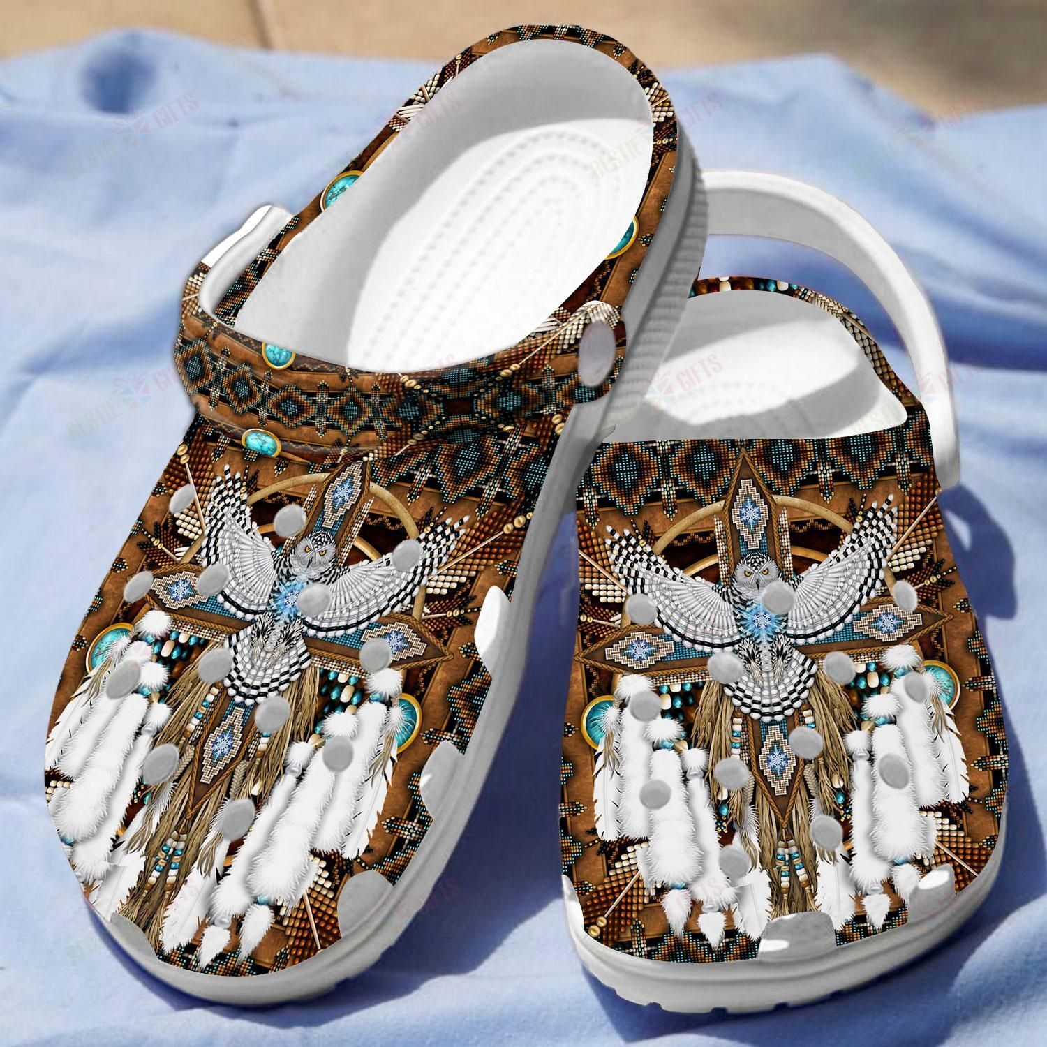 Native American Owl Crocs Clog Classic Clogs Shoes Native American Owl Crocs Clog Classic Clogs Shoes