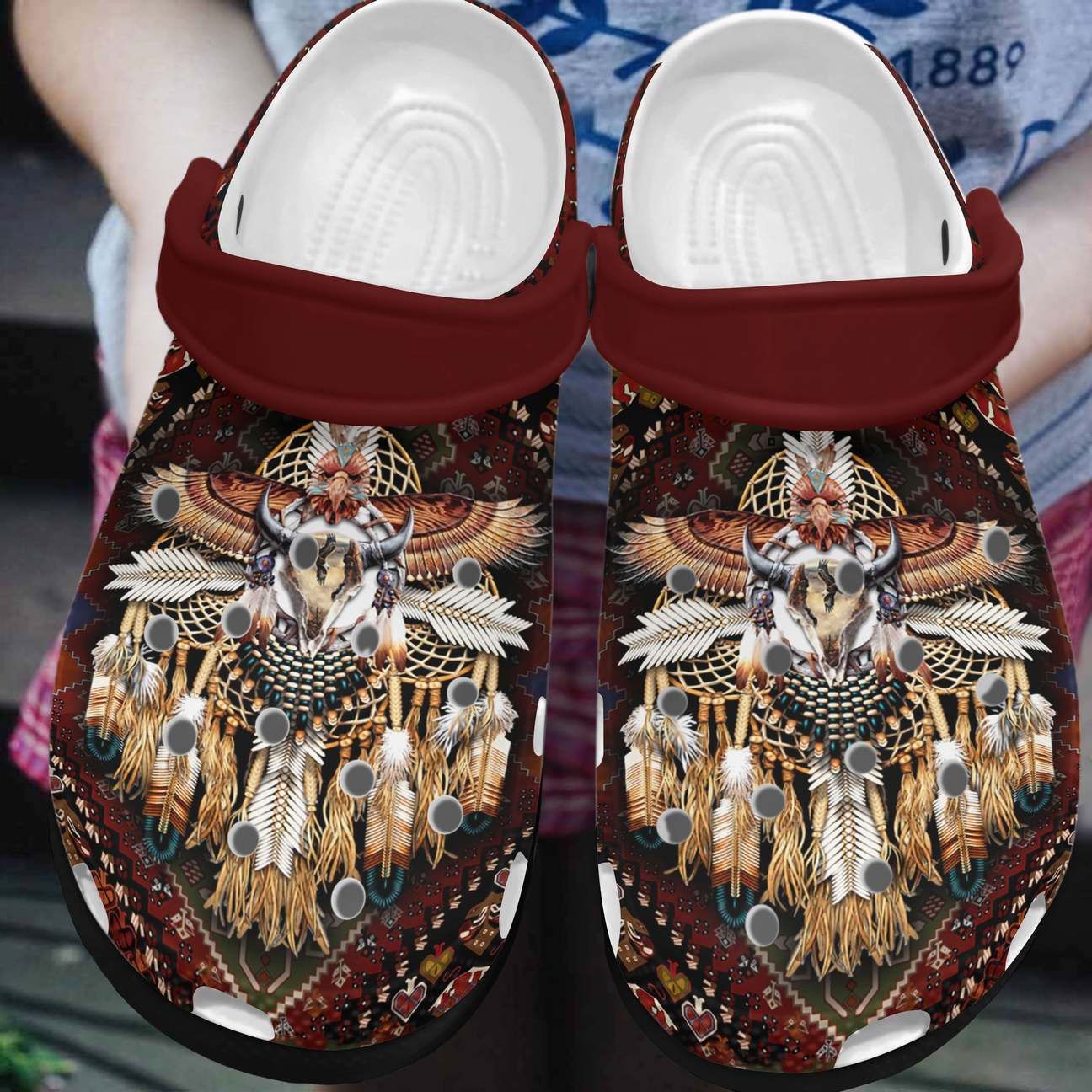 Native American Personalized Clog Custom Crocs Comfortablefashion Style Comfortable For Women Men Kid Print 3D Native Dreamcatcher Native American Personalized Clog Custom Crocs Comfortablefashion Style Comfortable For Women Men Kid Print 3D Native Dreamcatcher