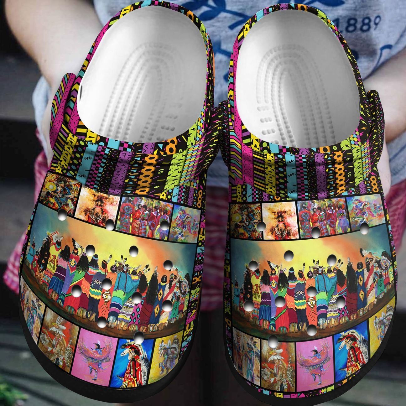 Native American Personalized Clog Custom Crocs Comfortablefashion Style Comfortable For Women Men Kid Print 3D Pow Wow Native American Personalized Clog Custom Crocs Comfortablefashion Style Comfortable For Women Men Kid Print 3D Pow Wow