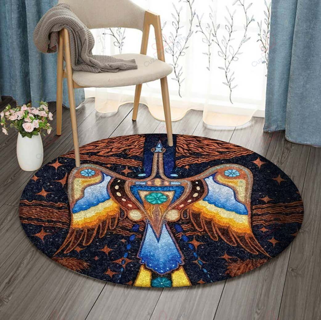 Native American Peyote Bird Round Carpet Floor Rug Living Room Bedroom Decor Round Area Rug Carpet Native American Peyote Bird Round Carpet Floor Rug Living Room Bedroom Decor Round Area Rug Carpet