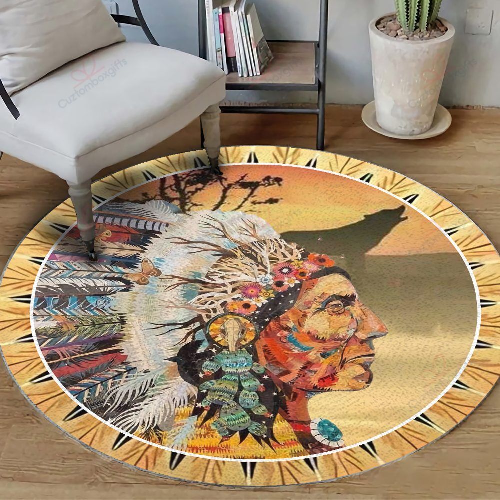 Native Chief Round Carpet Floor Rug Living Room Bedroom Decor Round Area Rug Carpet Native Chief Round Carpet Floor Rug Living Room Bedroom Decor Round Area Rug Carpet
