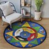 Native Color Things Round Carpet Floor Rug Living Room Bedroom Decor Round Area Rug Carpet