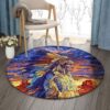 Native Round Carpet Floor Rug Living Room Bedroom Decor Round Area Rug Carpet