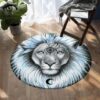 Native Lion Round Carpet Floor Rug Living Room Bedroom Decor Round Area Rug Carpet