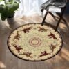 Native Warriors Symbol Round Carpet Floor Rug Living Room Bedroom Decor Round Area Rug Carpet