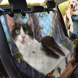 Natural Beauty And Munchkin Cat Design Car Back Seat Cover Dog Car Seat Covers - 02ca174a4240