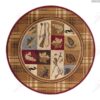 Nature Plaid Round Carpet Floor Rug Living Room Bedroom Decor Round Area Rug Carpet