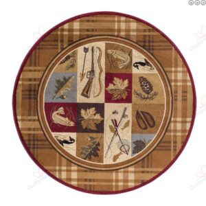 Nature Plaid Round Carpet Floor Rug Living Room Bedroom Decor Round Area Rug Carpet