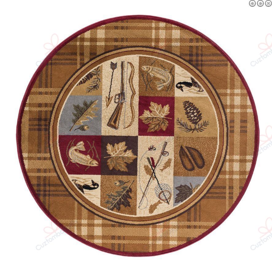 Nature Plaid Round Carpet Floor Rug Living Room Bedroom Decor Round Area Rug Carpet Nature Plaid Round Carpet Floor Rug Living Room Bedroom Decor Round Area Rug Carpet