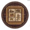 Nature Stream Round Carpet Floor Rug Living Room Bedroom Decor Round Area Rug Carpet