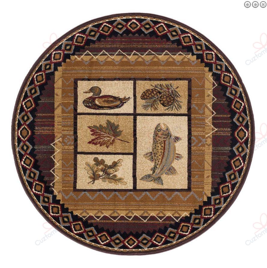 Nature Stream Round Carpet Floor Rug Living Room Bedroom Decor Round Area Rug Carpet Nature Stream Round Carpet Floor Rug Living Room Bedroom Decor Round Area Rug Carpet