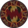 Nature Woods Round Carpet Floor Rug Living Room Bedroom Decor Round Area Rug Carpet