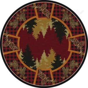 Nature Woods Round Carpet Floor Rug Living Room Bedroom Decor Round Area Rug Carpet