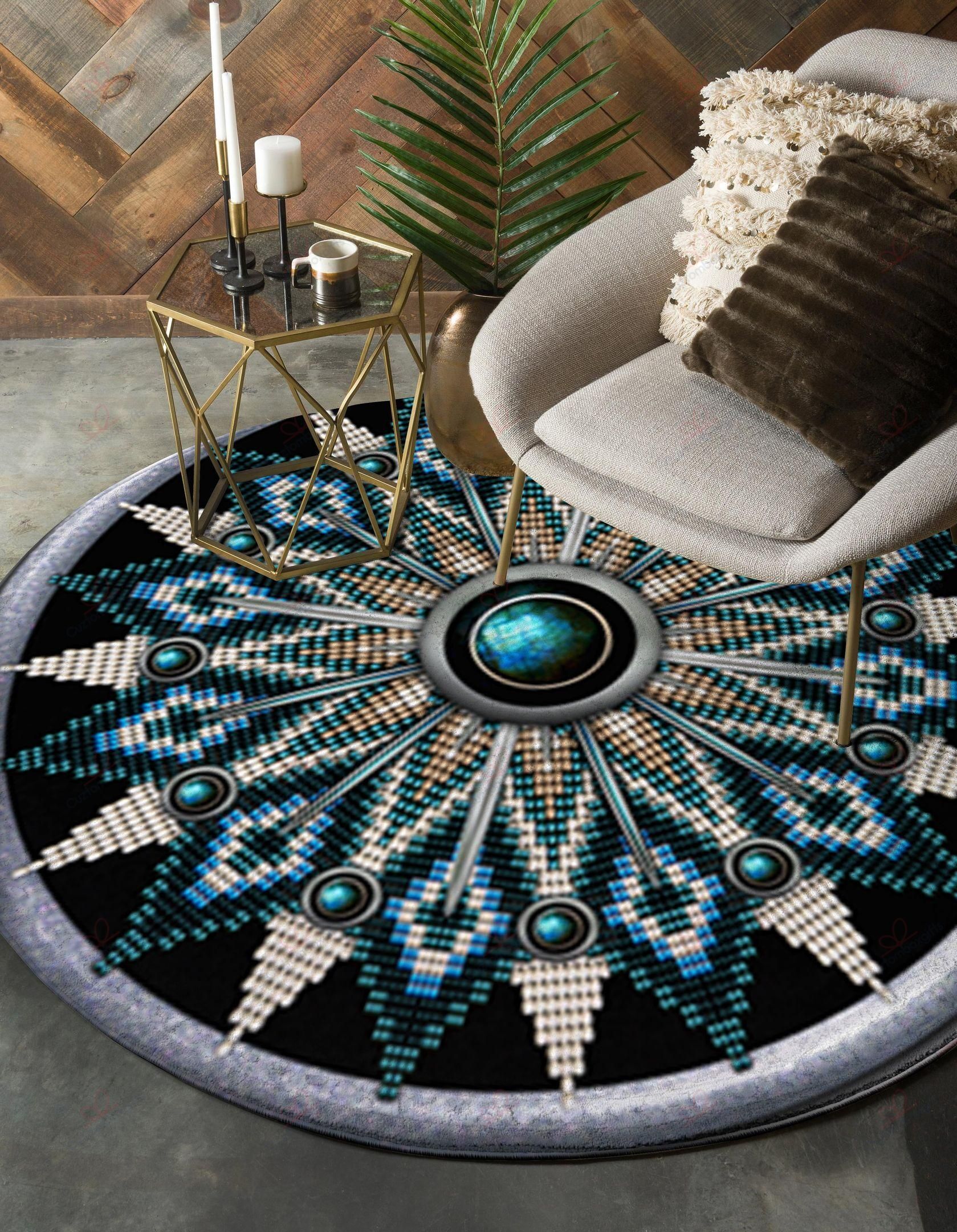 Naumaddic Arts Black Native American Round Carpet Floor Rug Living Room Bedroom Decor Round Area Rug Carpet Naumaddic Arts Black Native American Round Carpet Floor Rug Living Room Bedroom Decor Round Area Rug Carpet