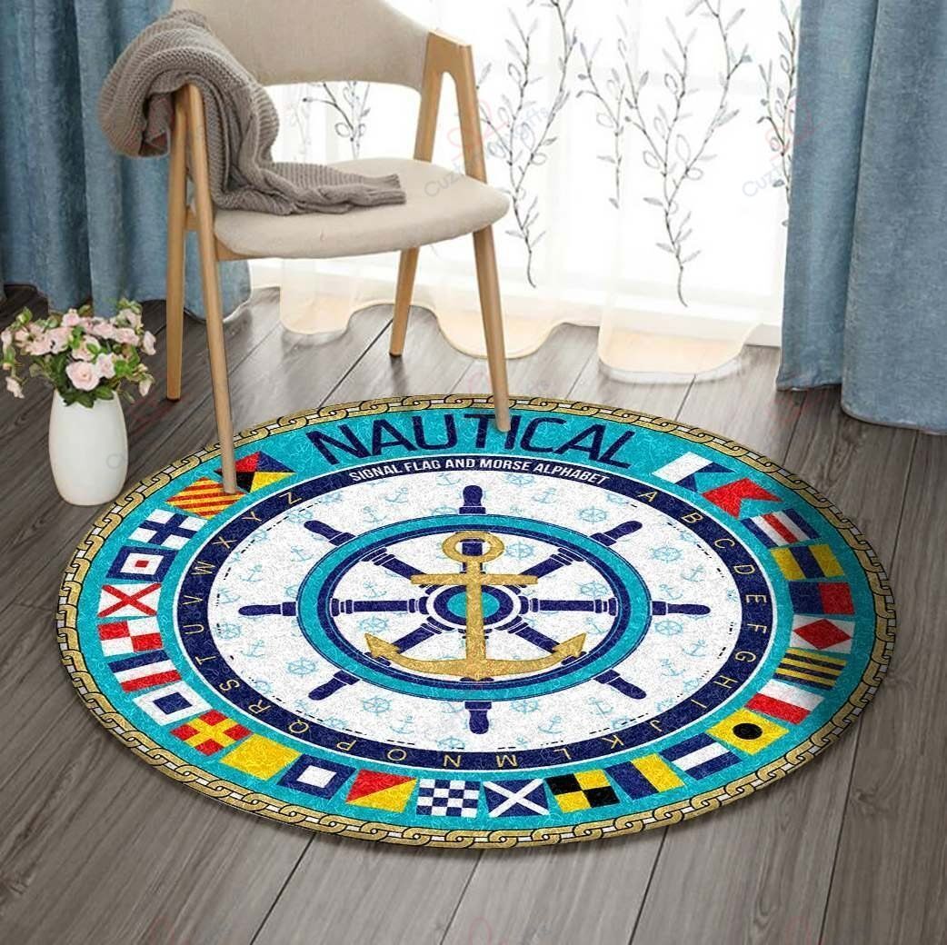 Nautical Round Carpet Floor Rug Living Room Bedroom Decor Round Area Rug Carpet Nautical Round Carpet Floor Rug Living Room Bedroom Decor Round Area Rug Carpet