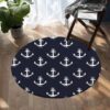 Nautical Passion Round Carpet Floor Rug Living Room Bedroom Decor Round Area Rug Carpet