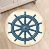 Navigation Elements Rudder Round Carpet Floor Rug Living Room Bedroom Decor Round Area Rug Carpet