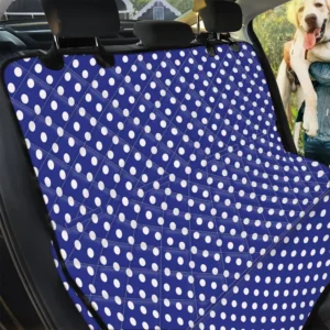 Navy Blue And White Polka Dot Car Back Seat Cover Dog Car Seat Covers - 40547549ddf0