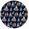 Navy Boat Round Carpet Floor Rug Living Room Bedroom Decor Round Area Rug Carpet