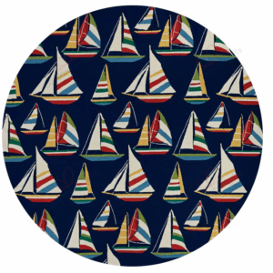 Navy Boat Round Carpet Floor Rug Living Room Bedroom Decor Round Area Rug Carpet