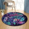 Neon Dreamcatcher Round Carpet Floor Rug Living Room Bedroom Decor Round Area Rug Carpet