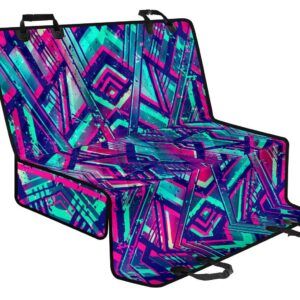 Neon Ethnic Aztec Trippy Print Pet Car Back Seat Cover - d0d02dd19d9f