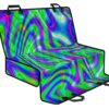 Neon Green Psychedelic Trippy Print Pet Car Back Seat Cover - 5c6af366957f