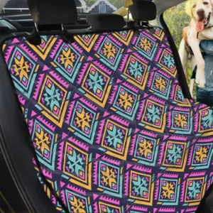 Neon Multicolor Ethnic Aztec Pattern Car Back Seat Cover Dog Car Seat Covers - ff0485400c19