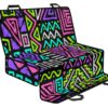 Neon Native Aztec Pattern Print Pet Car Back Seat Cover - c2308d82f242