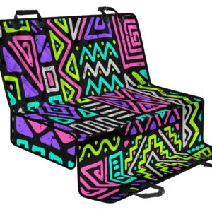 Neon Native Aztec Pattern Print Pet Car Back Seat Cover - c2308d82f242